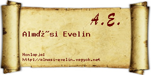 Almási Evelin névjegykártya